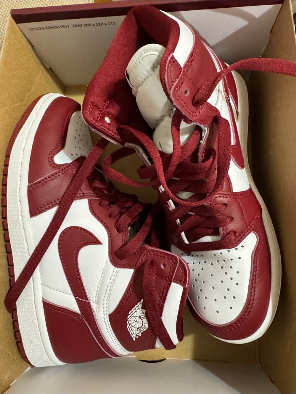 Nike High-Top Sneakers - White and Red